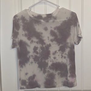 Gray and White crop top